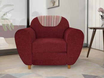 Petal 1 Seater Sofa (Indian Red)