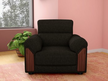 Plum 1 Seater Sofa (Dark Brown)