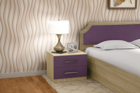 MORF N CHANT ROYAL PURPLE BEDSIDE TABLE