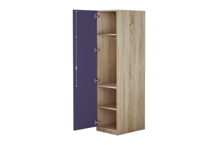 Kalista Wooden Wardrobe 1 Door Matt Purple