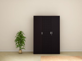 Chocolate Wooden Wardrobe 3 door