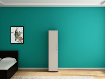 Kalista Wooden Wardrobe 1 Door (Light Beige)