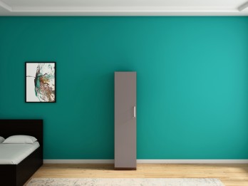 Kalista Wooden Wardrobe 1 Door (Mystery Gray)