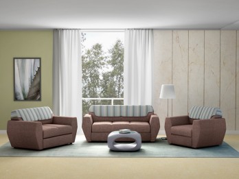 Facet 3 Seater Sofa (Brown)