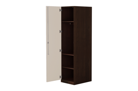 KALISTA WOODEN WARDROBE 1 DOOR (LIGHT BEIGE)