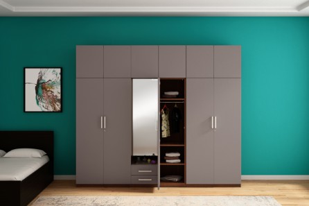 KALISTA WOODEN WARDROBE 1 DOOR (MYSTERY GRAY)