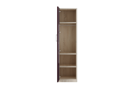 KALISTA WOODEN WARDROBE 1 DOOR (SHIAL WINE RED)