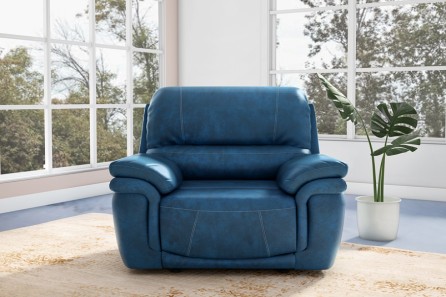 MACKENZIE 1 SEATER RECLINER (BLUE)