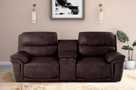 MACKENZIE 2 SEATER RECLINER (BROWN)