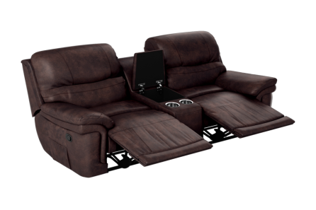MACKENZIE 2 SEATER RECLINER (BROWN)